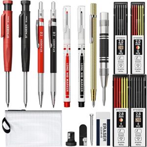 STAGEEK Mechanical Carpenter Pencil Sets w/ Refills & Layout Tools: 17-Piece Set $11.99, 22-Piece Set $13.79 + Free Shipping w/ Prime or on $35+