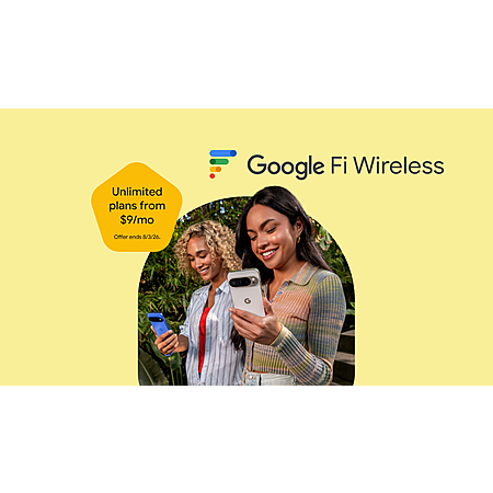 Select New Google Fi Accounts: Savings on any Unlimited Plan for 12 months