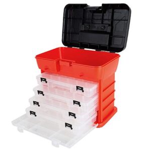 Stalwart Portable Tool Storage Box & Small Parts Organizer w/ 4 Multi-Compartment Trays & Carry Handle $16.63 + Free Shipping w/ Prime or on $35+