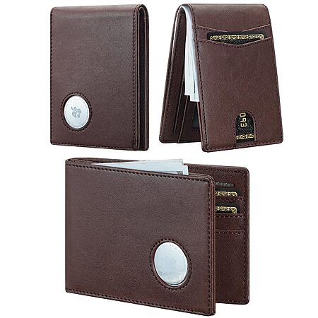furid RFID Blocking Leather Wallet w/ AirTag Holder (Various) $4.99 + Free Shipping w/ Prime or on $35+
