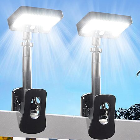 2-Pk Thumok Adjustable Outdoor Waterproof Solar Clip On Lights