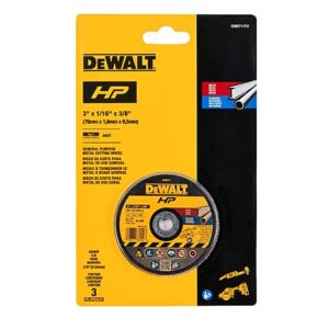3-Pk DeWALT 3" Bonded Cutting Wheels