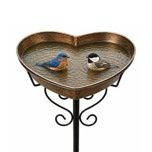 35" Fashionoda Metal Heart-Shaped Vintage Bird Bath Bowl (12.1" Diameter & 2.17" Deep) $11.49 + Free Shipping w/ Prime or on $35+