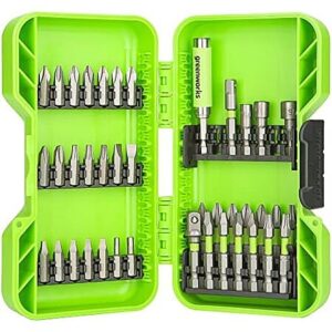 40-Pc Greenworks Impact-Rated Hex Shank Screwdriver Bit Driving Set