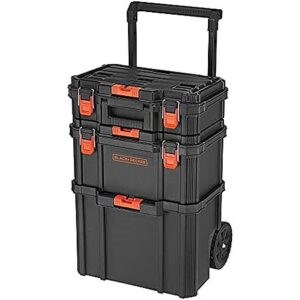 $82.79 | 3-Pc BLACK+DECKER Stackable Storage System Set (Small, Deep Toolbox & Rolling Tote) + $8.80 credit at Amazon