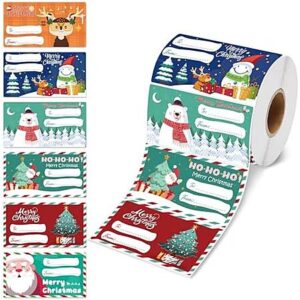 [AC] $4.79** | 500-Piece 2.95"x1.6" OHOME Self Adhesive Christmas Gift Tag Sticker Roll at Amazon