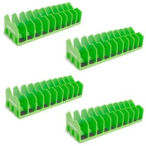 Cenfoge Plier Organizer/ Rack, Cutter Organizer with Non-Slip Rubber Base, Organizer for Tool Box Drawer (4 PC-Green) $14.49
