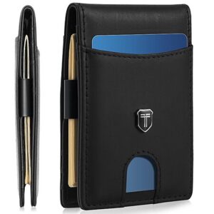 Gostwo Men's RFID Slim Bifold Wallet w/ ID Window (Black) $5.99 + Free Shipping w/ Prime or on $35+