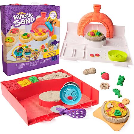 Kinetic Sand SquishPizza Playset w/ 1-Lb Sand, Oven, Tools & Accessories $8.81