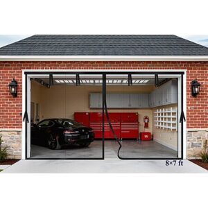 Kitsure Fiberglass Garage Door Screens: 16'x7' 2-Car $25, 8'x7' 1-Car