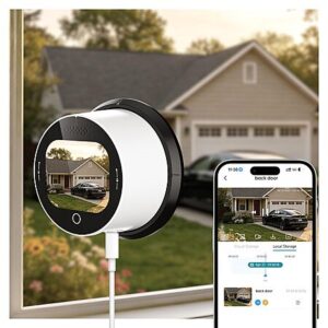 SOLIOM 5MP Window Camera with LCD Touchscreen, 24/7 Recording, Anti-Glare Color Night Vision $29.5
