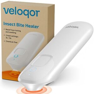 Veloqor Mosquito Bite Relief Tool w/ Dual Heat Modes & Night Light