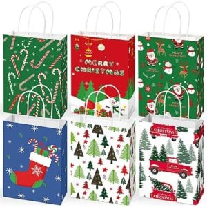 12-Pack Riccioofy Christmas Gift Bags (8.2" x 5.8" x 3.1", 6 Designs) $4.79 + Free Shipping w/ Prime or on $35+