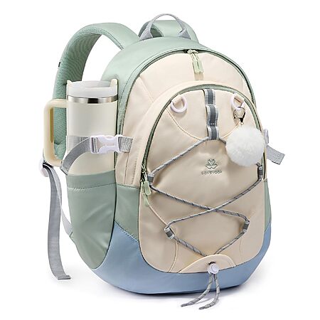 18" Lovevook Backpack w/ 15.6" Laptop Sleeve (Mint Green-Beige-Light Blue)