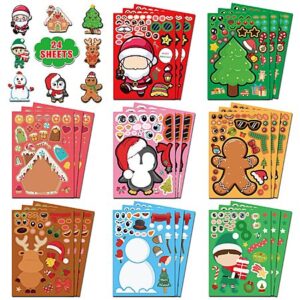 24-Count HSHFAMIIY Kids' DIY Christmas Make-a-Face Sticker Sheets $3.59 + Free Shipping w/ Prime or on $35+