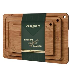 3-Piece Azaeahom Bamboo Cutting Board Set (Brown) $14.99 + Free Shipping w/ Prime or on $35+