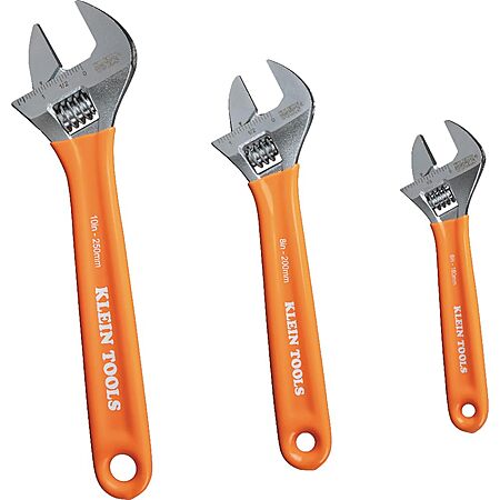 3-Piece Klein Tools Adjustable Wrench Set (6", 8" & 10") $32.98 + Free Shipping w/ Prime or on $35+
