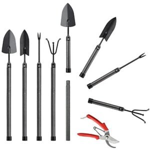 5-Piece Lilyvane Heavy Duty Metal Garden Tool Set w/ Extendable Handles $9.99 + Free Shipping w/ Prime or on $35+