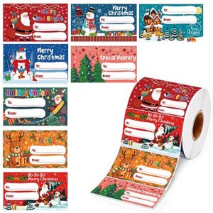 500-Piece 2.95"x1.6" OHOME Self Adhesive Christmas Gift Tag Sticker Roll (Various) $4.99 + Free Shipping w/ Prime or on $35+