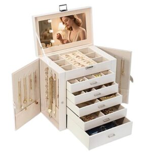 6-Layer BOOVO Large Jewelry Box (Pearl White) $24.99 + Free Shipping w/ Prime or on $35+