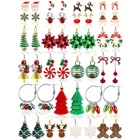 Amazon – 23-Pair Christmas Earrings Set - $11.49 w/ Code