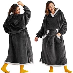 Bedsure Long Wearable Blanket Hoodie, Long Hooded Blanket Sweatshirt $16.15+Free Shipping