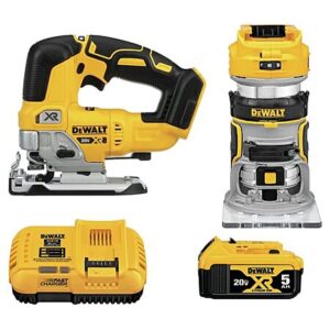 DeWALT 20V MAX XR 2-Tool Brushless Cordless Router & Jig Saw Kit