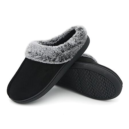 Jerzmy Women's Fuzzy House Slippers (Black or Brown) $7.99 + Free Shipping w/ Prime or on $35+