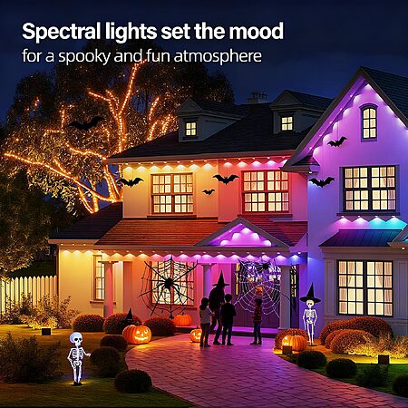 Prime: AHAWILL IP67 Permanent Outdoor RGB Lights 100ft for Halloween Christmas Decor $28.5 + Free Shipping
