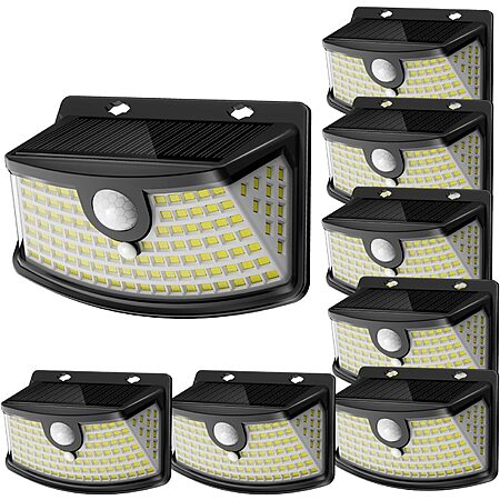 Prime: Aootek 120-LED Solar Motion Sensor Lights (Daylight White): 2-Pk $6, 8-Pk