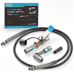 Prime: Seesii Grease Gun Accessory Kit Pro w/ 12k PSI Quick-Release Coupler & More
