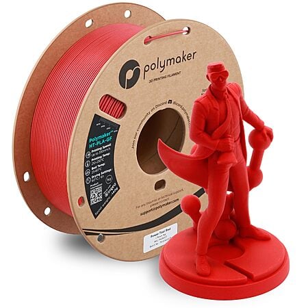 1kg 1.75mm Polymaker HT-PLA-GF Filament (Red or Green)